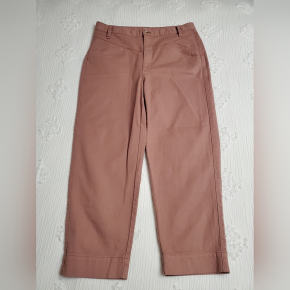 Madewell Pink Yoke Edition Tapered Pants Size 31 Classic Boho Chic Academia - Picture 15 of 15